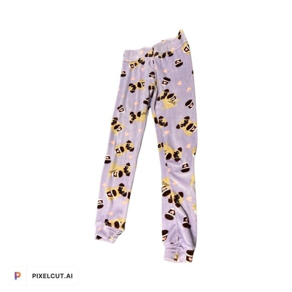 Urban Kids Purple and Brown Dog Pajama Bottoms Girls Size 10-12 - Picture 1 of 9